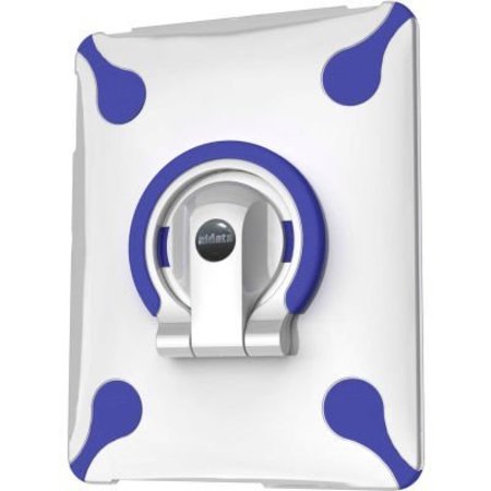 AIDATA SpinStand Multifunction Stand for iPad 1, White Shell with White and Blue Ring ISP002WN